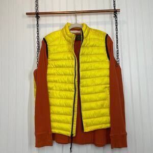Timberland & Aeropostale Men’s Yellow Full Zip Vest & Long Sleeve Shirt Size M